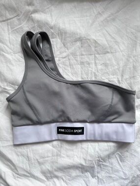 Pink Soda Asymmetrical Sports Bra